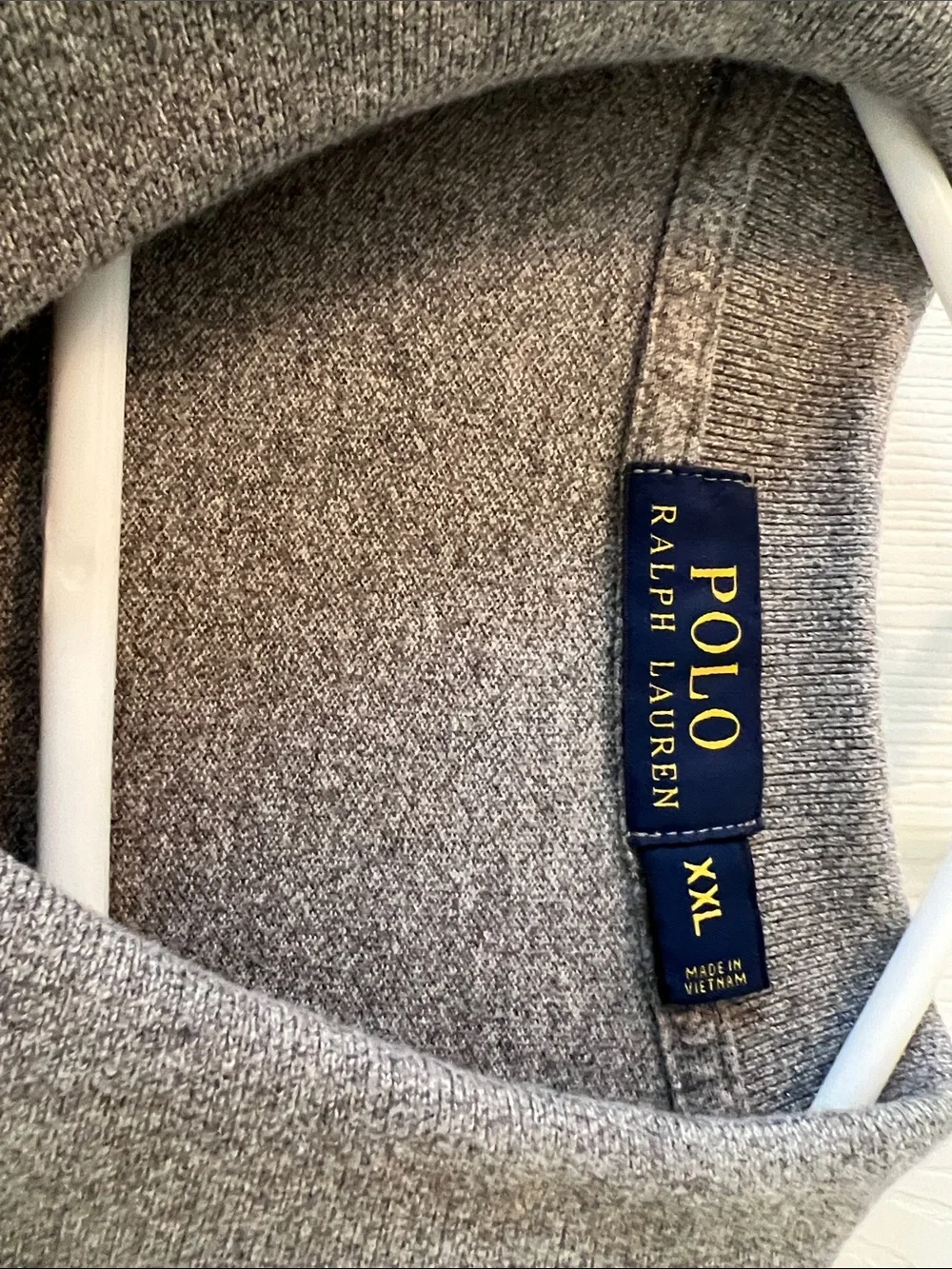 Polo Ralph Lauren Classic Fit Long Sleeve Polo Shirt Heather Gray Black Pony XXL
